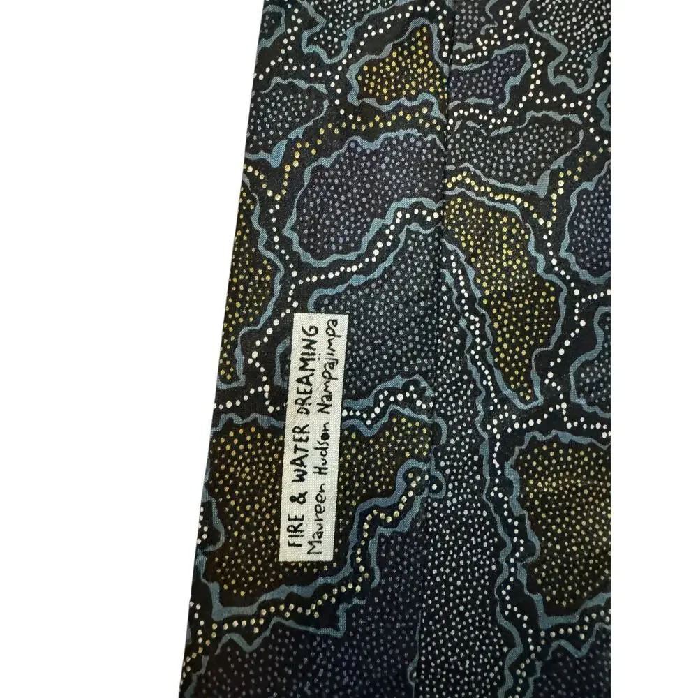 Yijan Australia Fire & Water Dreaming Maureen Hudson Nampajimpa Necktie